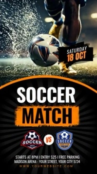 Football Match poster Instagram-Story template