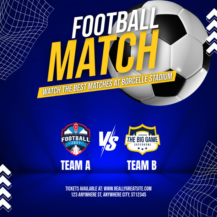 Football Match Poster Template | PosterMyWall