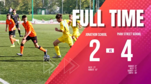 Pink School Soccer Match Digitale display Template