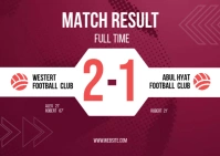 Football Match Result Design Kartu Pos template