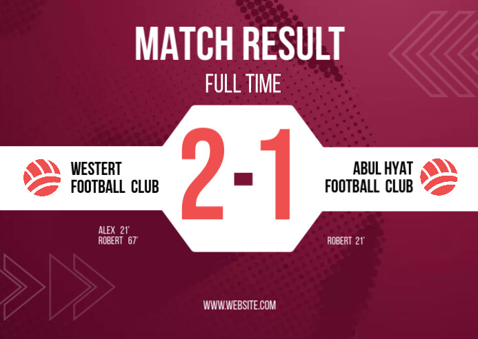 Score Result Design Football Match Result Design Template | PosterMyWall