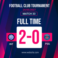 Lila Football Tournament Result Instagram Post Template
