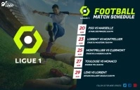 Football Match Schedule Ad Tabloid template