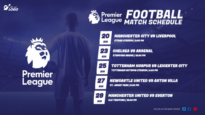 Football Match Schedule Template | PosterMyWall