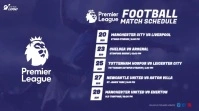 Football Match Schedule Twitter Post template