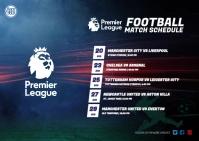 Football Match Schedule Carte postale template
