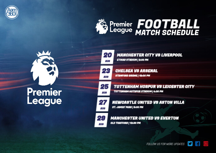 Football Match Schedule Template | PosterMyWall