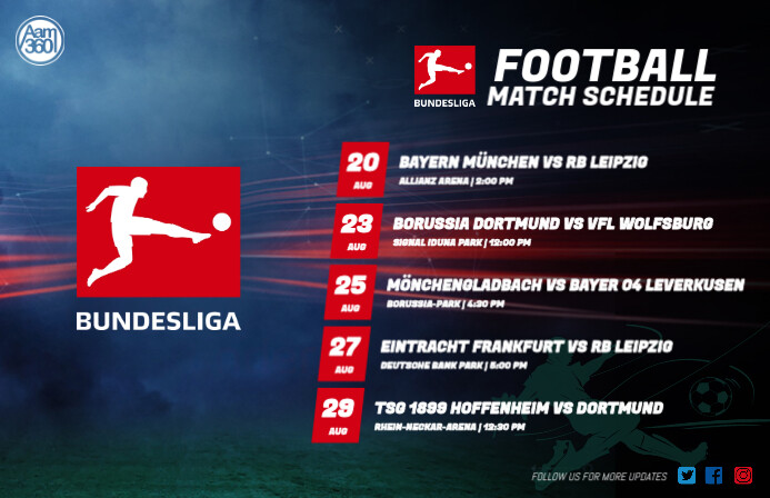 Football Match Schedule Template | PosterMyWall