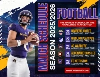 Football Match Schedule Pamflet (Letter AS) template