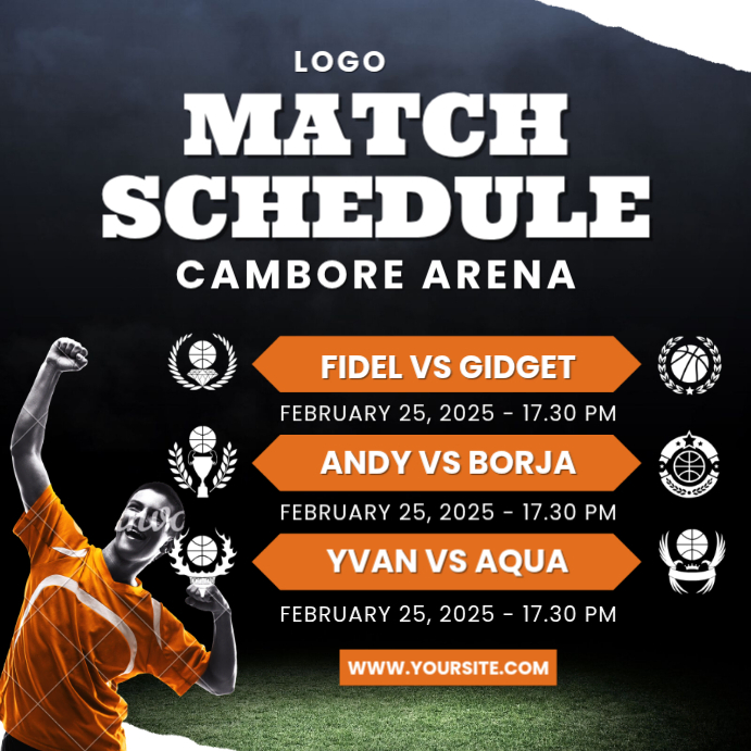 Plantilla de Football Match Schedule | PosterMyWall