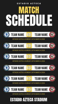 Football Match Schedule Instagram Story template