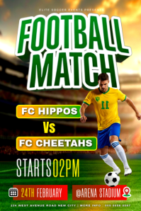 Football Match Schedule Soccer Fixtures Game Day Team Vs Team Sports Bar Watch Party Flyer Template Poster