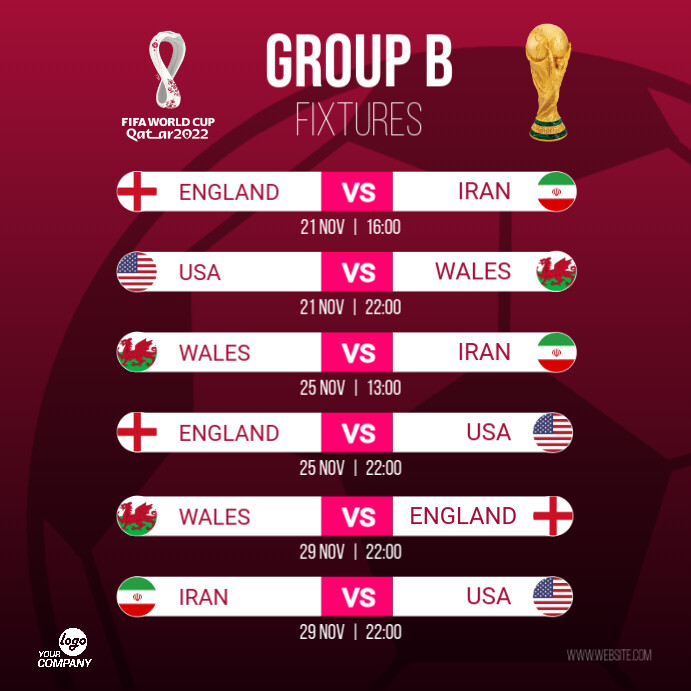 Copy of Football Match Schedule Template | PosterMyWall