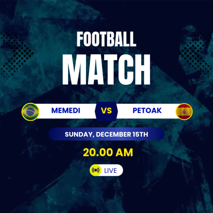 Fastmatch Template Plantilla de football match template | PosterMyWall