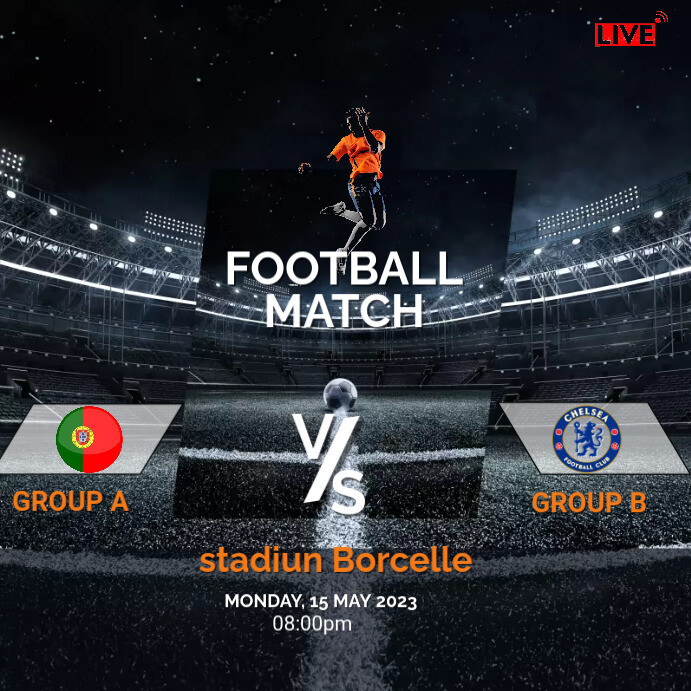Football Match Template Poster | PosterMyWall