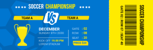 Football Match ticket En-tête Twitter template