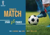 Football Match Timing Post Postcard template