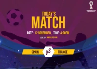 Football Match Timing Post Pocztówka template