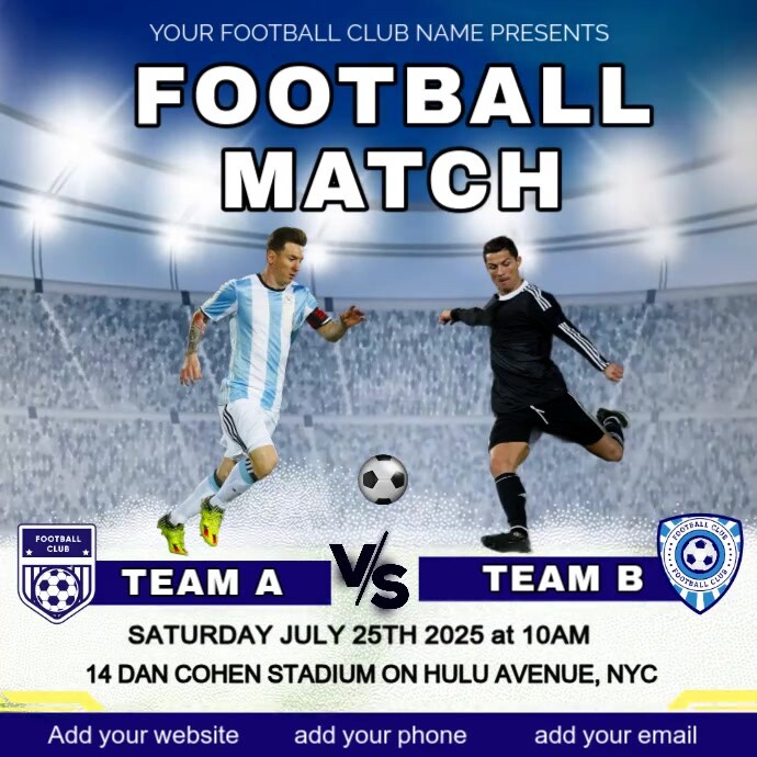 Football Match Instagram Ad Template | PosterMyWall