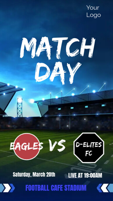 Football Matchday Template PosterMyWall Football Matchday Template PosterMyWall
