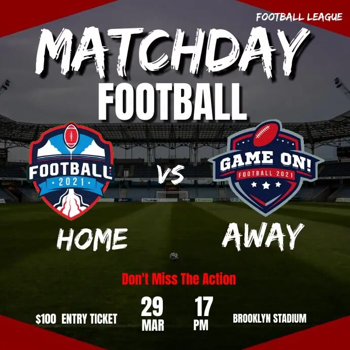 Football Matchday Template | PosterMyWall