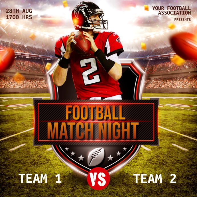 Football matchday template PosterMyWall Football matchday template PosterMyWall