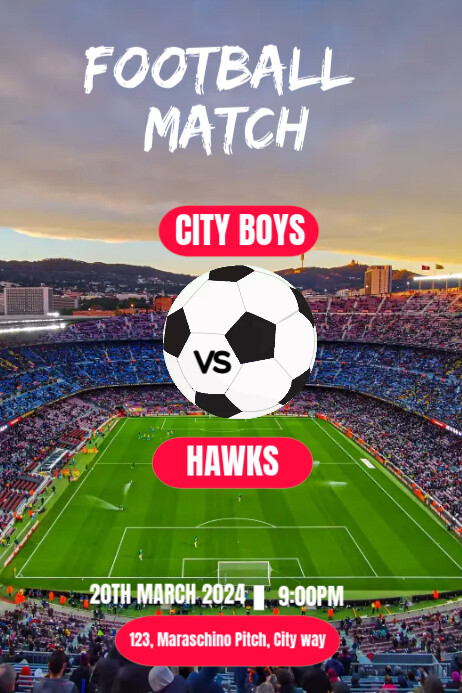 Football Matchday Template PosterMyWall Football Matchday Template PosterMyWall