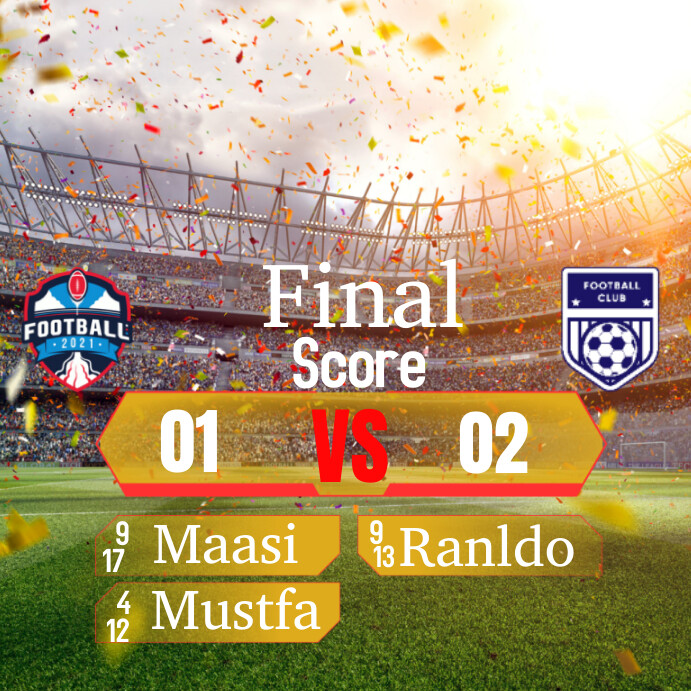 Copy of Football matches templates | PosterMyWall