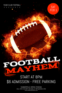 football poster templates postermywall football flyers templates free
