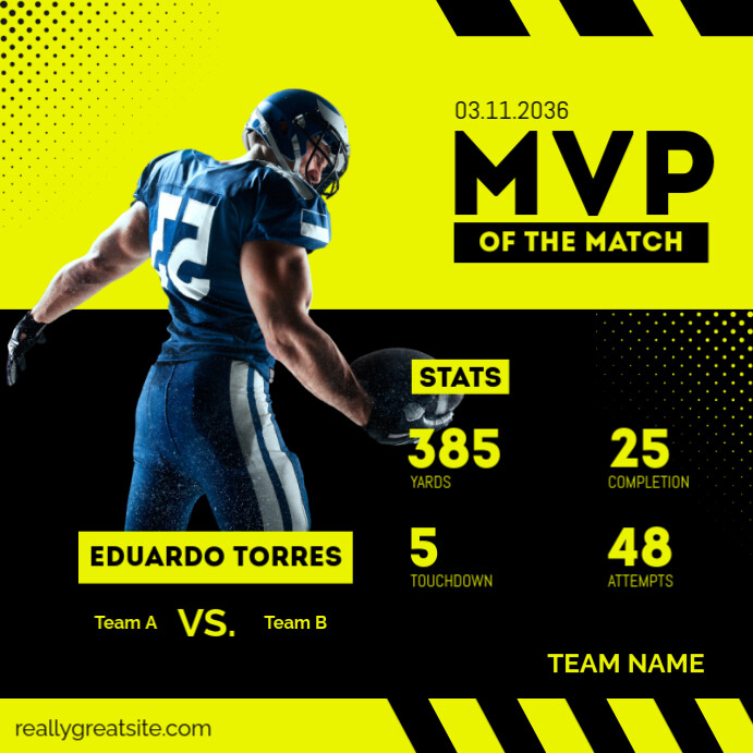 Football MVP Template PosterMyWall