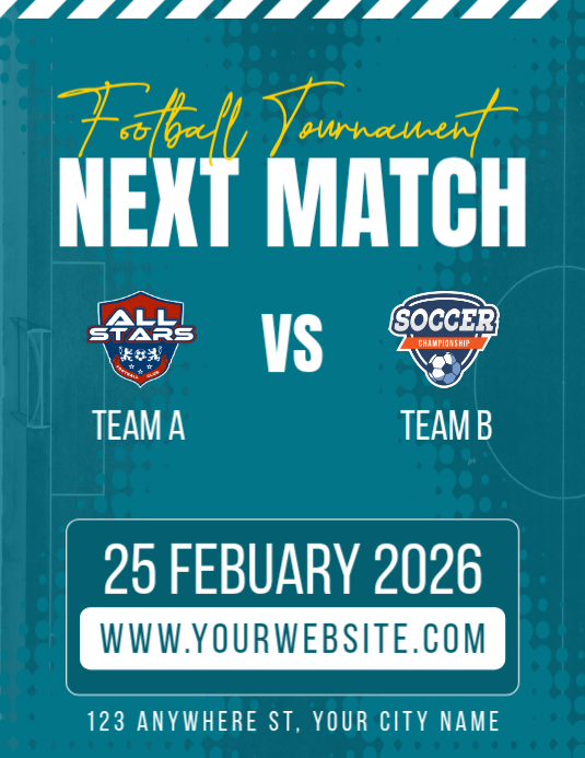 Copy of football next match | PosterMyWall