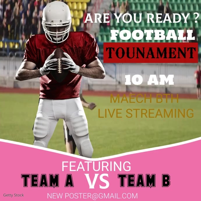 football player, game AND SPORT CLUB Instagram Post template