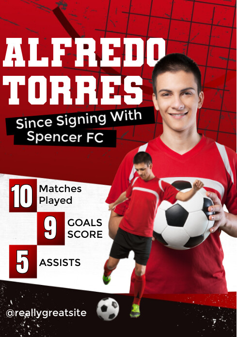 Football Player Template | PosterMyWall