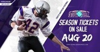 Football player id profile facebook cover design template