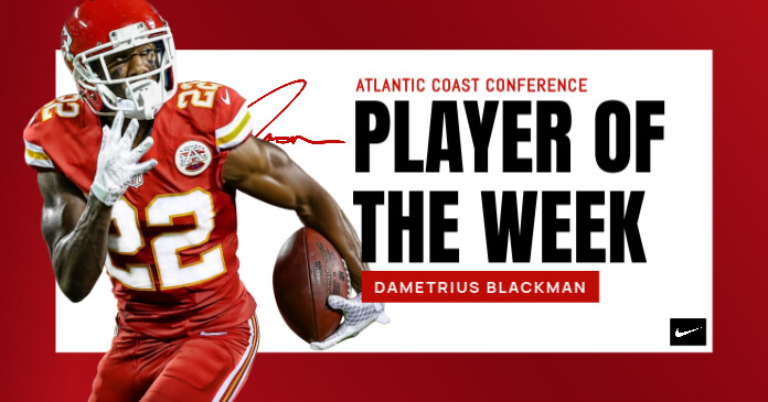 football player of the week Facebook 共享图片 template