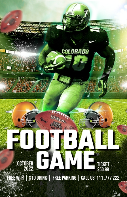 football poster ad design Template | PosterMyWall