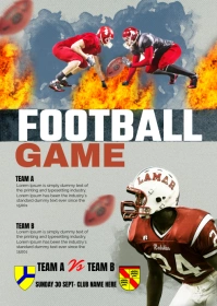 football poster ad design A6 template