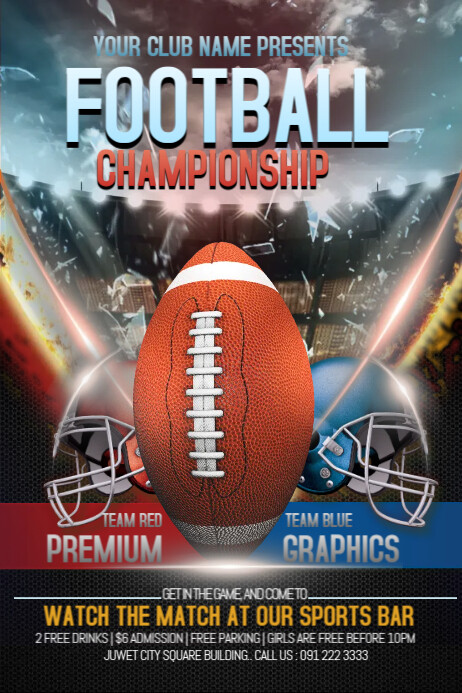 Football Poster Ads Template | PosterMyWall