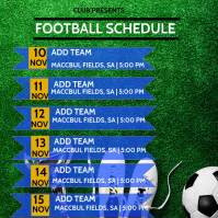 American Football Match Schedule Template | PosterMyWall