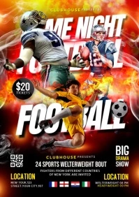 FOOTBALL POSTER A5 template