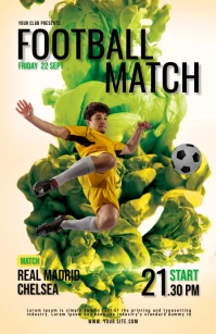 FOOTBALL POSTER Half Page Wide template
