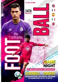 FOOTBALL POSTER A6 template