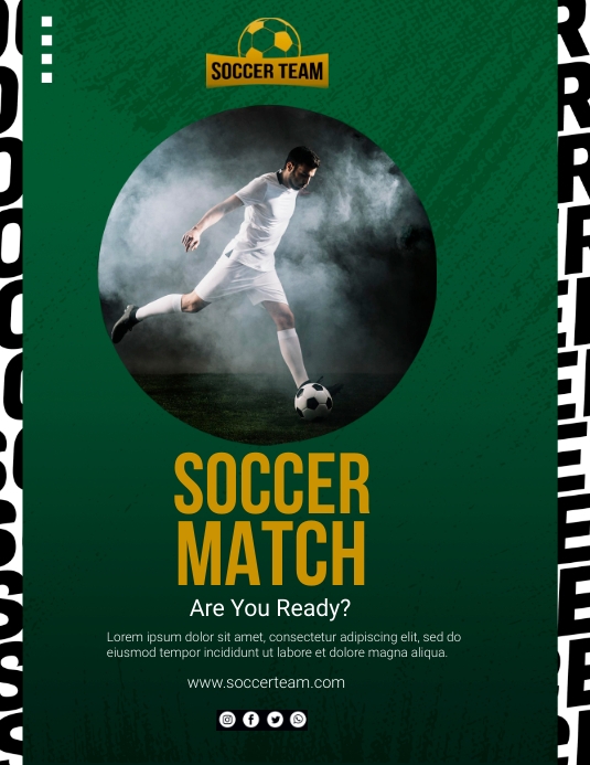 FOOTBALL POSTER FLAYER TEMPLATE Flyer (US Letter)