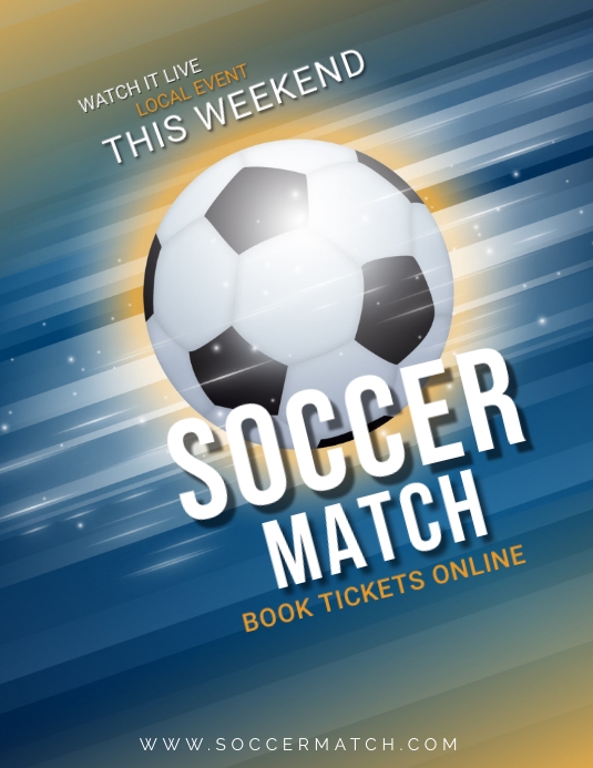 FOOTBALL POSTER FLAYER TEMPLATE ใบปลิว (US Letter)