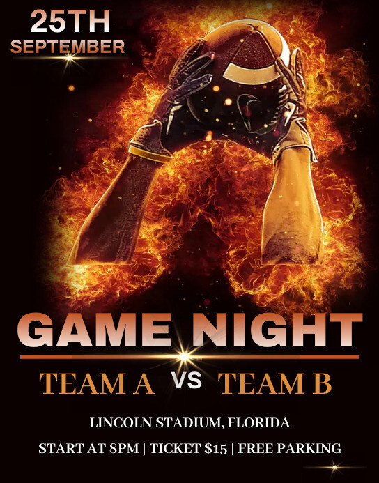 Football Poster Flyer Template Plakkaat/Muurbord