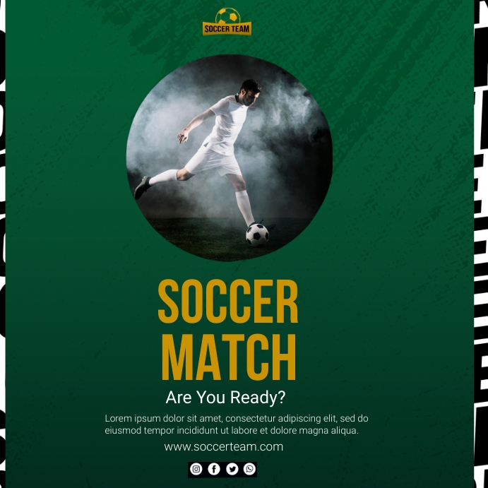 FOOTBALL POSTER INSTRAGRAM TEMPLATE Instagram Plasing