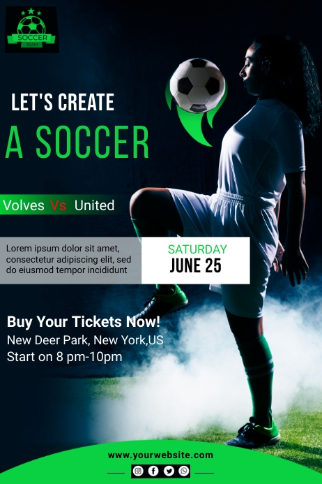 FOOTBALL POSTER POSTER TEMPLATE | PosterMyWall