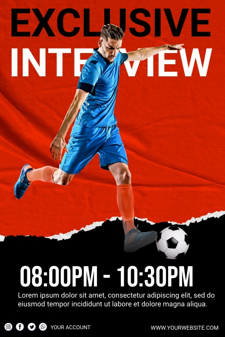 FOOTBALL POSTER POSTER TEMPLATE