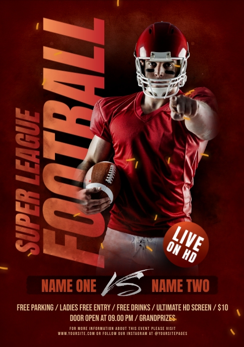 Football Poster Template | PosterMyWall Football Poster Template | PosterMyWall