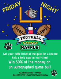 Create Own Football Raffle Poster Football Fundraiser Flyers Template | PosterMyWall